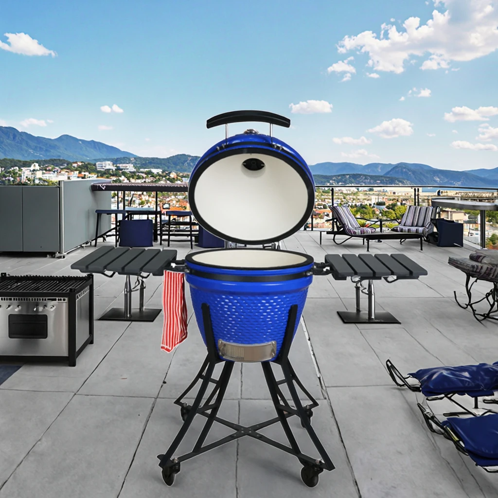 

Auplex High Quality Customized 18-Inch Kamado BBQ Kamado Grill Bbq Smoker Kitchen BBQ Barbecue Cooking Accessories