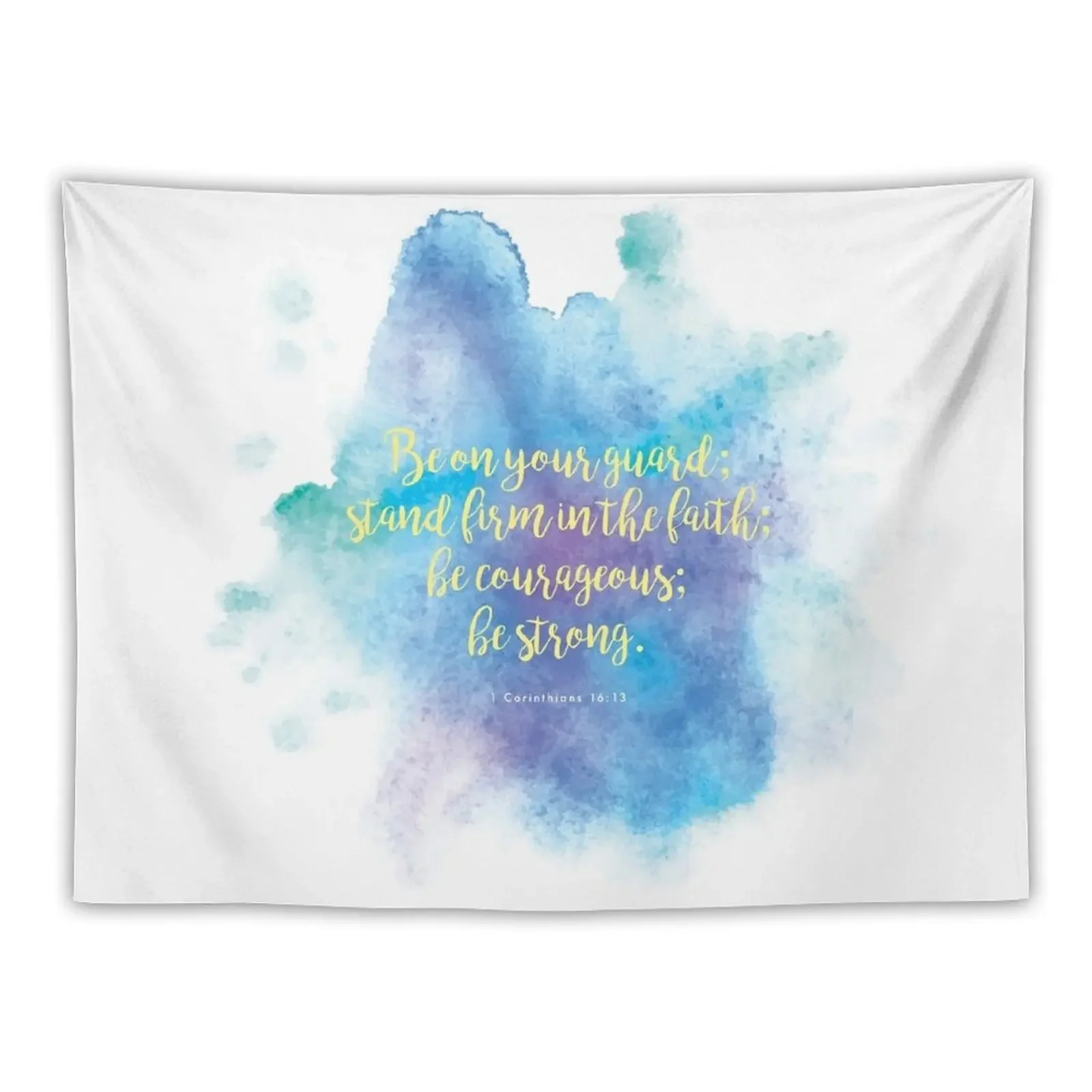 Inspiring Bible Verse- Be Courageous Tapestry Decor For Room Home Decorators For Bedroom Tapestry