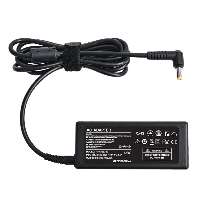 Adattatore di alimentazione per caricabatterie ca per Laptop 19V 3.42A 65W 5.5*1.7MM per Notebook Acer Aspire 5315 5630 5735 5920 5535 5738 6920 7520