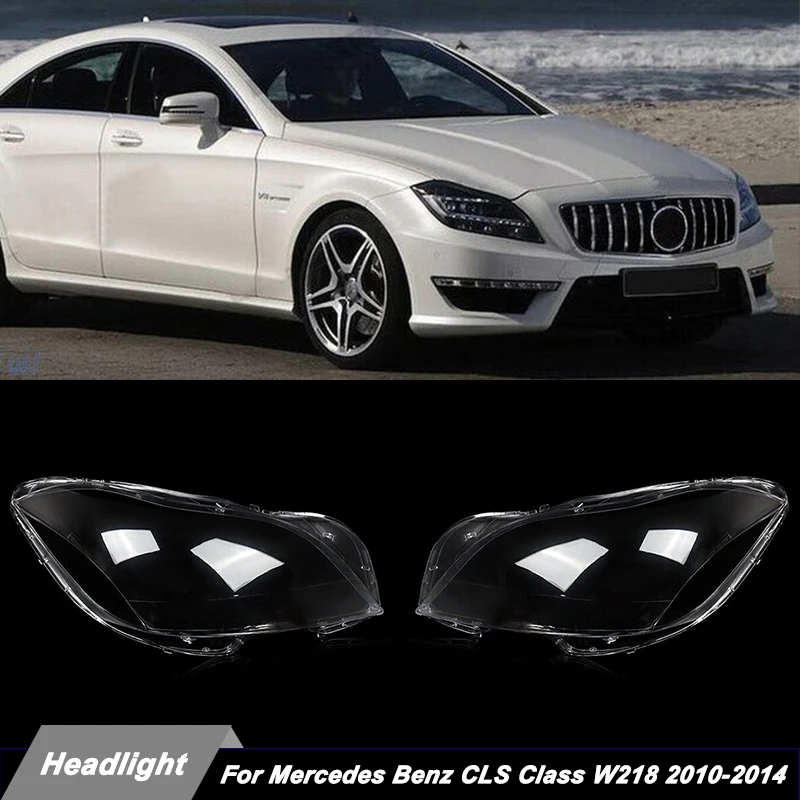 

MAGICKIT Headlight lens For Mercedes Benz CLS Class W218 2010-2014 Polycarbonate Clear CAR Accessories