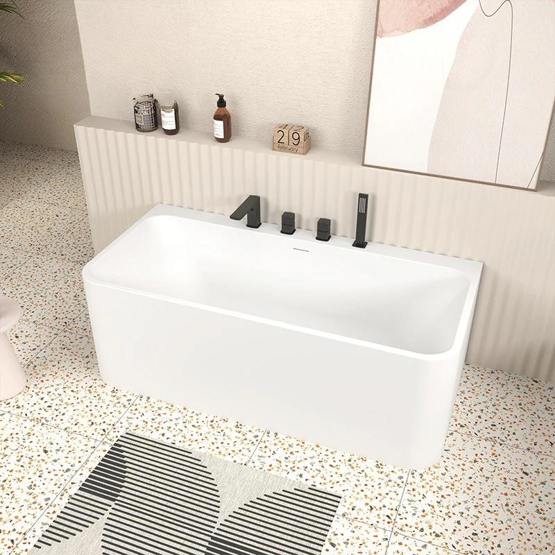 

Artificial stone bathtub square integrated polymer household