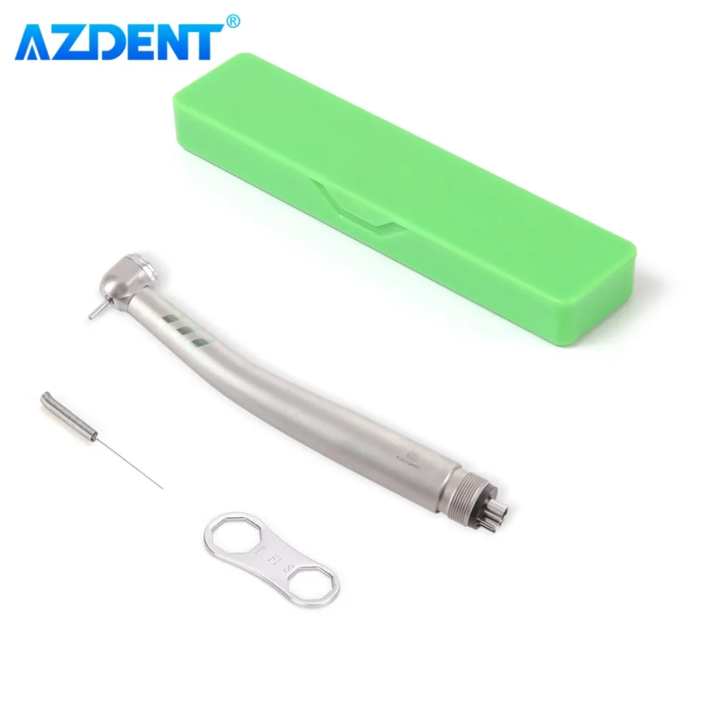 

AZDENT Dental High Speed Handpiece Ceramic Bearing Torque Head Push Button Triple Water Spray 2/4 Holes Dentistry Tools