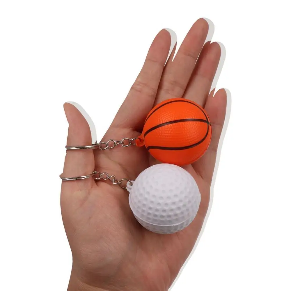 PU Leather Basketball Ball Keychains Football Baseball Simulation Soccer Keychain Golf Volleyball Football Pendant