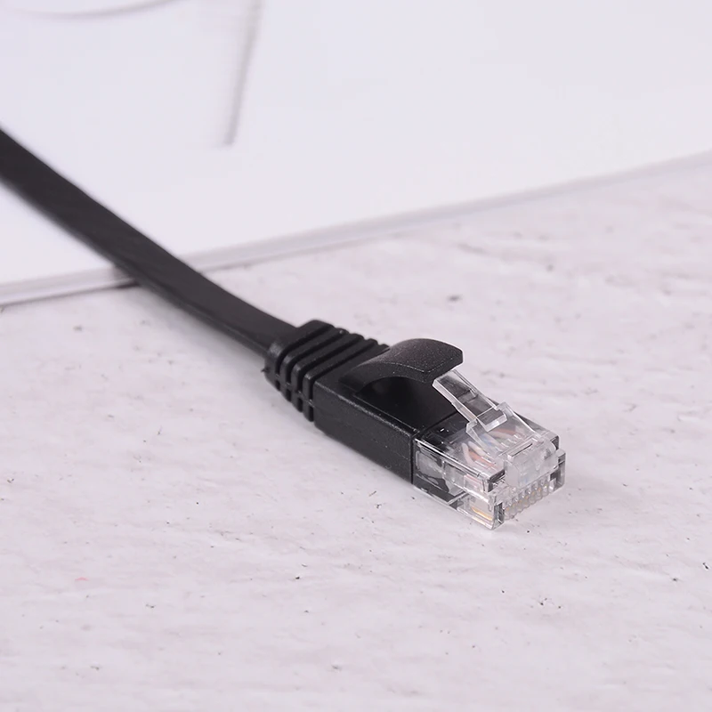 Cable Ethernet Rj45 negro, 10 pulgadas, 25cm, Red Cat, Internet Cat6