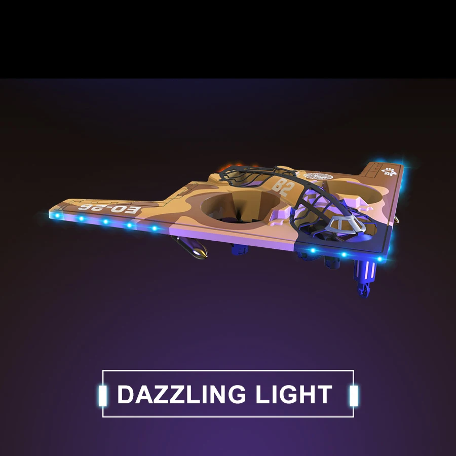 2.4G 6CH طائرة التحكم عن بعد مصباح ليد 360 دوران الاطفال اللعب مقاتلة ثابتة الجناح رغوة مركبة جوية بدون طيار وضع مقطوعة الرأس #2