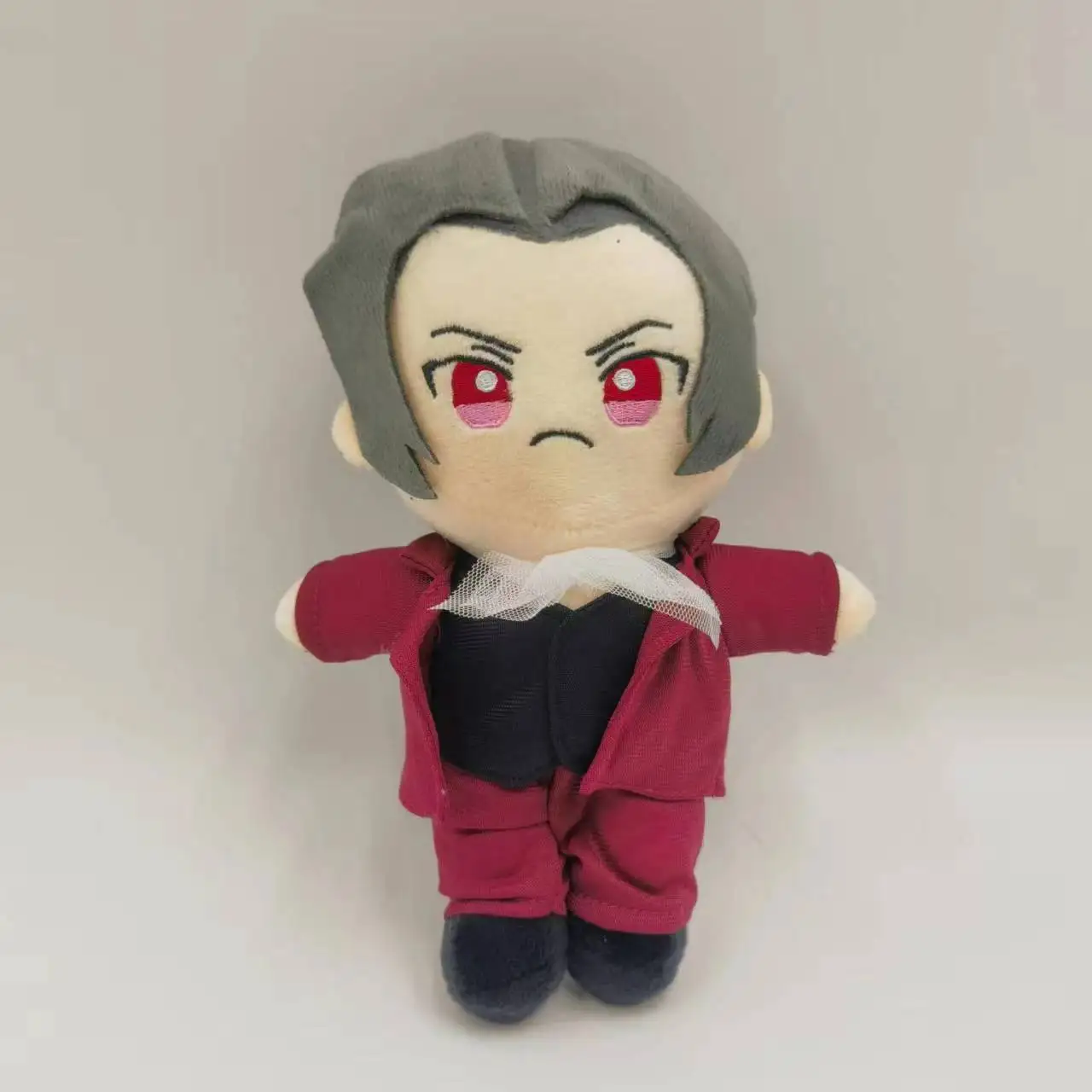 Anime Ace Advocaat Phoenix Wright Miles Edgeworth Gevulde Pop Xmas Zachte Pop Voor Kinderen Verjaardagscadeau 25Cm