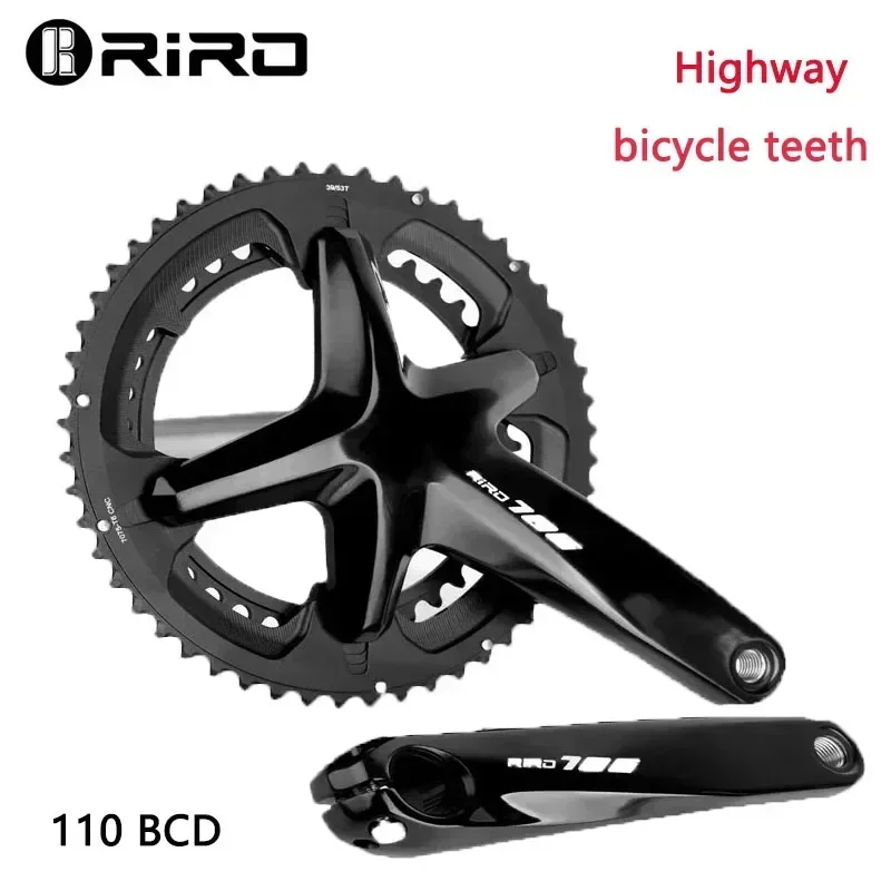 RIRO 706 highway bicycle  teeth Bike Intergrated Crankset  110BCD Double Chainrings Sprockets Hollow Road Bicycle Chainwheel