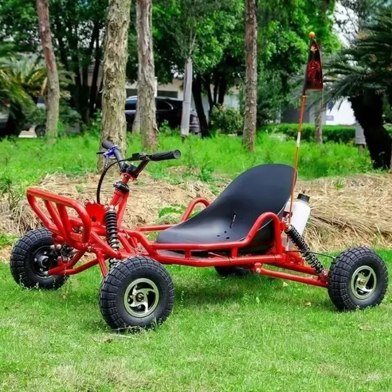 Outdoor Drift Gasoline Kart Heavy Adult Off-Road Kart Beach Pedal Kart With 1.5L/3H Fuel Tank, Wear-Resistant Drift Tires