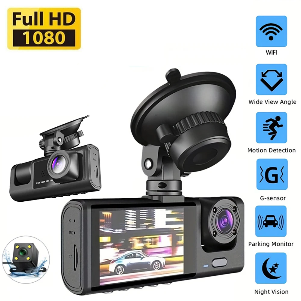 

1080P HD Dash Cam WiFi Car DVR Vehicle Camera Drive Video Recorder Black Box Auto Dashcam Parking Monitor Night Vision Registrar