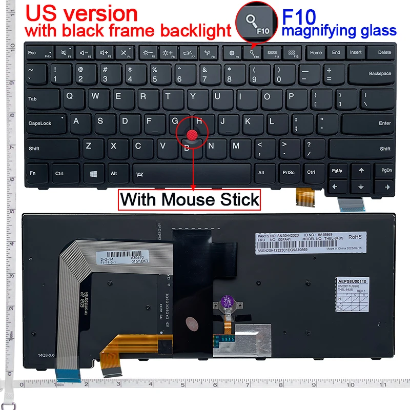 US/UK/SP/FR English Backlit Keyboard for LENOVO T460S T470S T460 S2 ThinkPad 13 S2 2nd Laptop