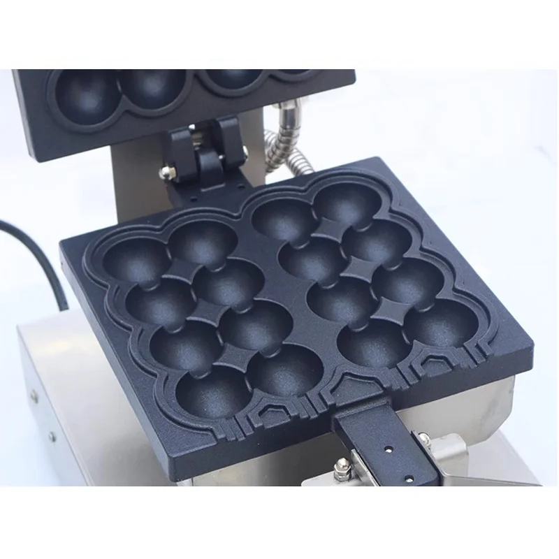

Electric 4Pcs Skewer Waffle Machine Customized Waffle Maker Sugar Gourd Ball Pastry Ball Shape Waffle Maker Machine