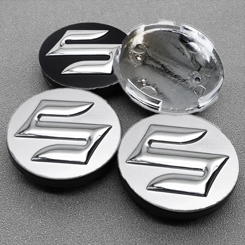 4pc 54mm 60mm emblema do carro emblema roda centro hub caps capa logotipo para suzuki tianyu sx4 shangyue ruiqi alto swift baleno acessório