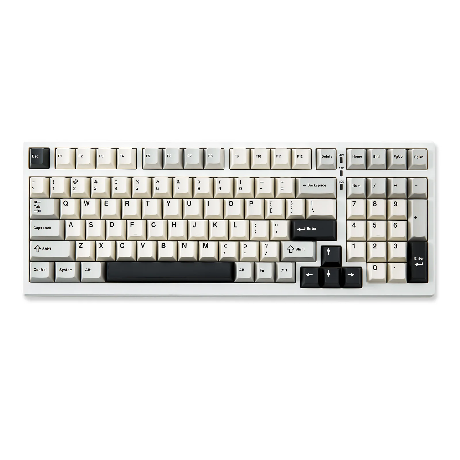 

YUNZII YZ98 White 99 Keys Hot Swappable 98% 1800 Layout Gasket BT5.0/2.4G/USB-C Wireless RGB Gaming Mechanical Keyboard