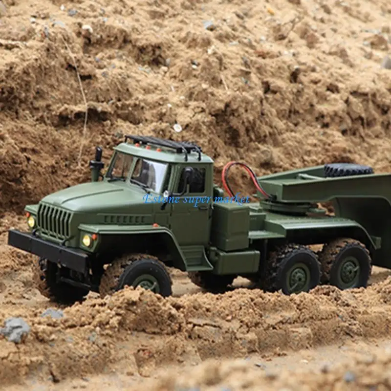 090B Camion telecomandato giocattolo per camion con rimorchio elettrico per veicolo ingegneria realistico per regali