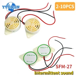 2-10pcs Intermittent Beep High-decibel DC 3-24V 12V Buzzer SFM-27 Active Buzzer Beep Alarm 95DB 3015, for Arduino