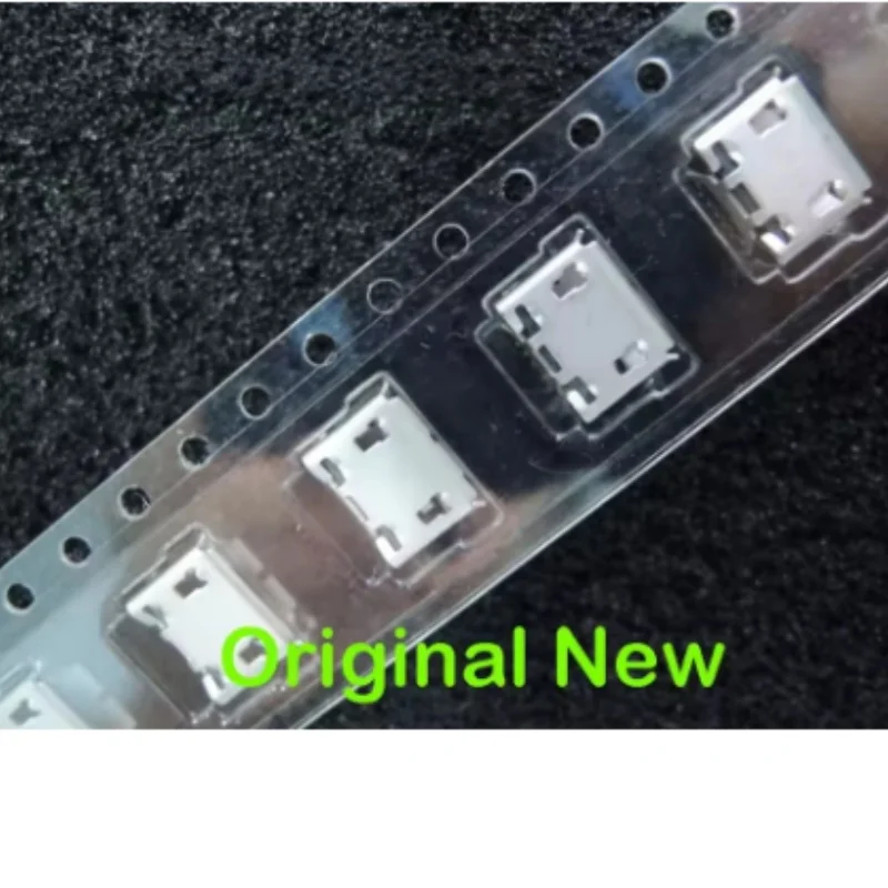 10PCS 10103594‑0001LF Micro USB 2.0 Type‑B Receptacle 5Pin Right Angle SMT+DIP Mixed‑Mount USB Female Socket Connector