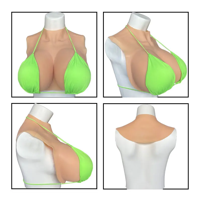 Silicone Breast Forms Plump Soft Shake Tight Fit for Transgender Crossdresser Drag Queen Cosplay - Huge Fake Boobs