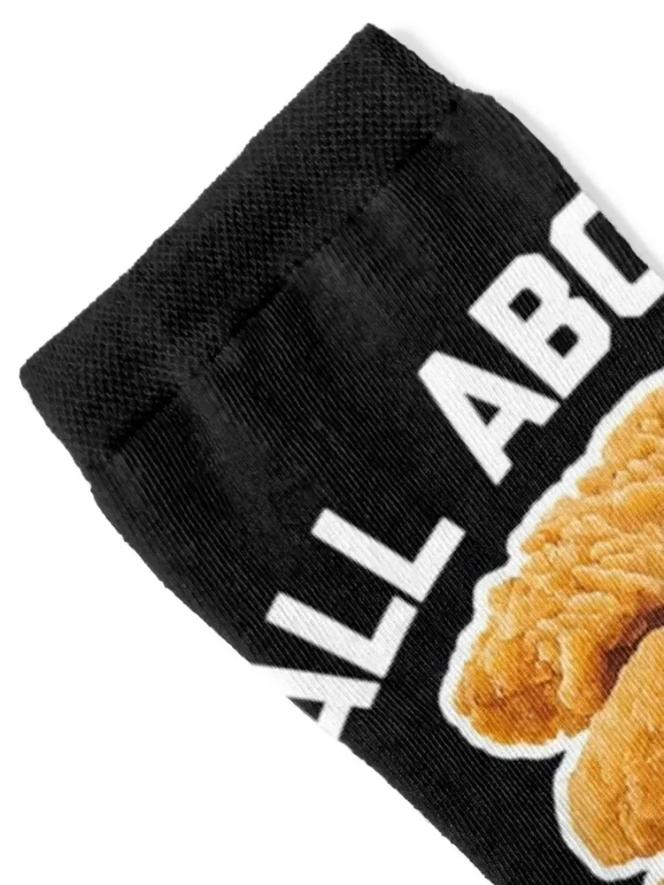 All About The Tendies Cute Chicken Tenders Food Socks bright garter custom sports new year Crossfit Socks Woman Men's