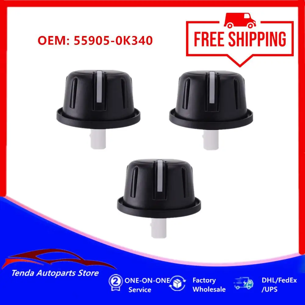 

1/2/3 PCS Plastic AirConditionings Knob A/C Control Switch Button 55905-0K340 for Vigo