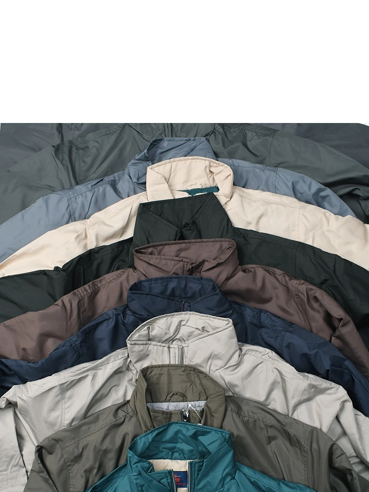 

Классическая двухслойная тонкая байковая куртка, повседневная свободная ветрозащитная верхняя одежда на молнии для молодежи, осень-зима, полиэфирное волокно