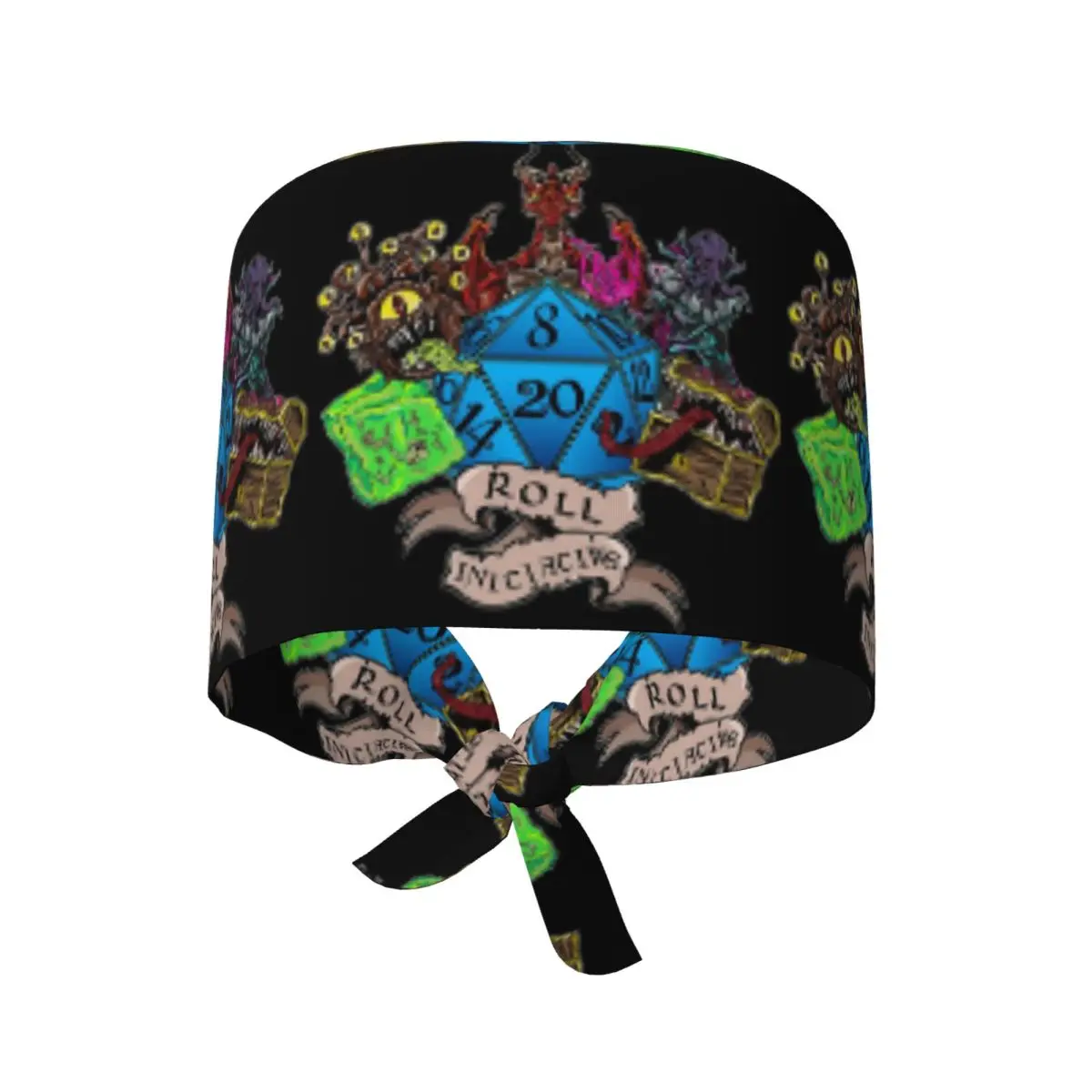 Roll Initiative Dungeon And Dragon Scrub Hat Doctor Working Surgical Cap Unisex Adjustable Nursing Caps for Dentist