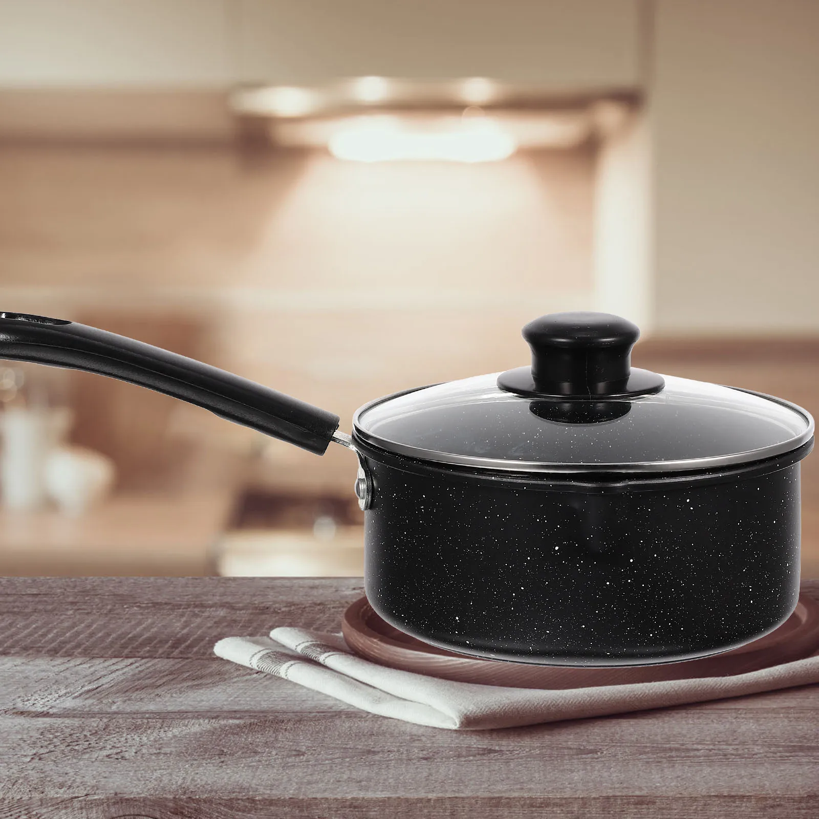 

Non stick Household Saucepan Multi function Kitchen Cooking Non Stick Milk Pot Food Heating Pot Lightweight Flexible