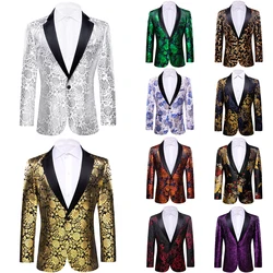 Elegant Vintage Silk Men Blazer Jacket Suit Coat Silver Gold Red Blue Purple Black Coat Tuxedos Jacket Wedding Dress Barry.Wang