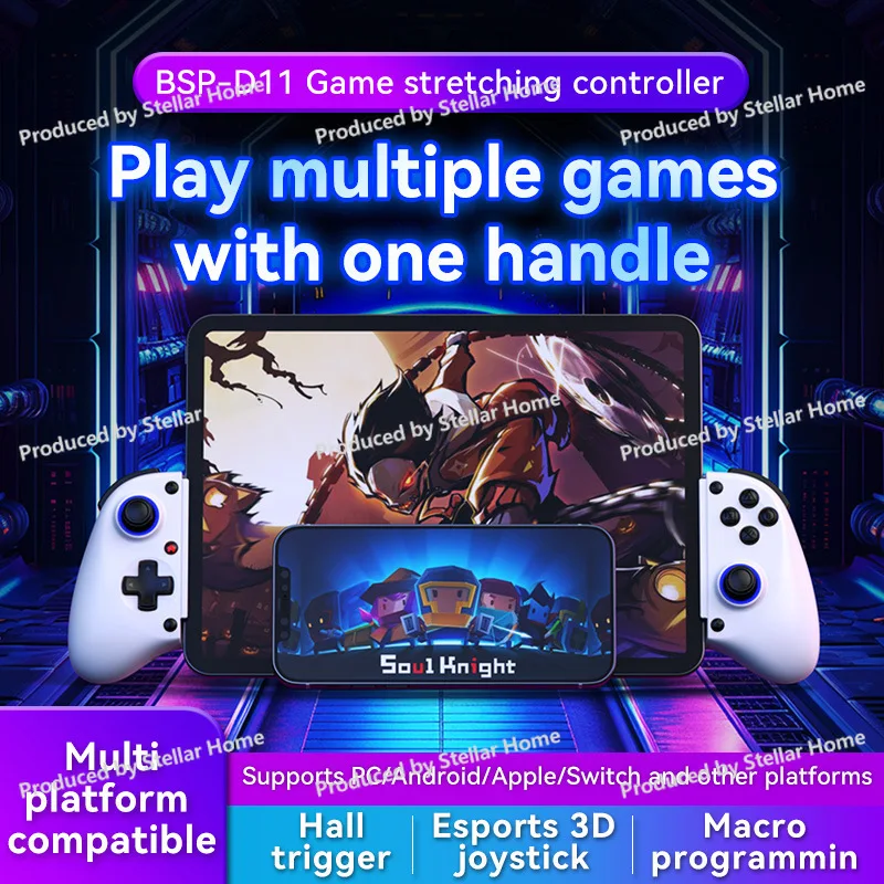 D11 Stretch Gamepad Hall Trigger Switch Macro Programming PC Android IOS Bluetooth Streaming Handle D11S