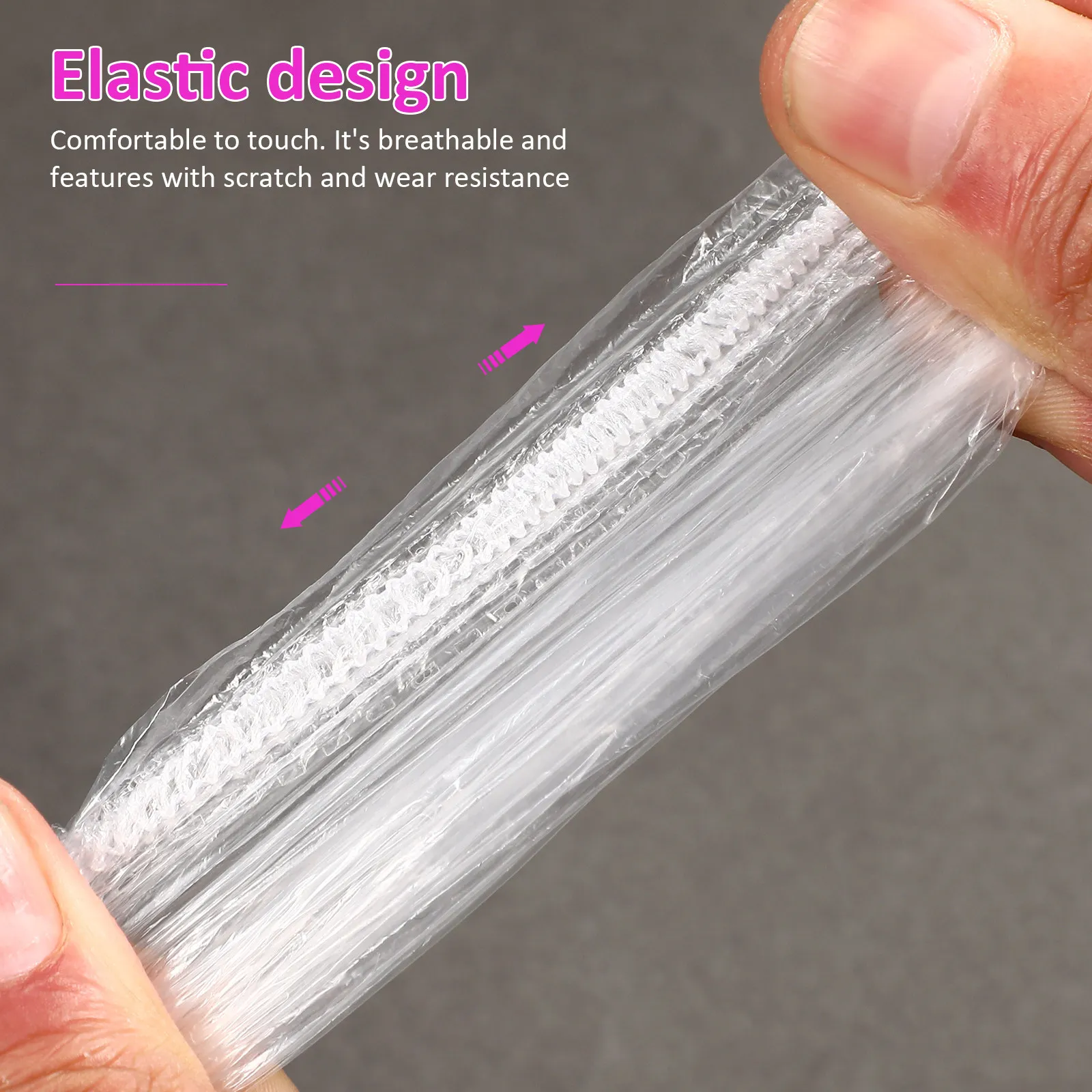 

2Pairs Silicone Ear Covers Elastic Opening Universal Fit Comfortable Ear Protectors for Hair Dye Showering Bathing Hairdressing