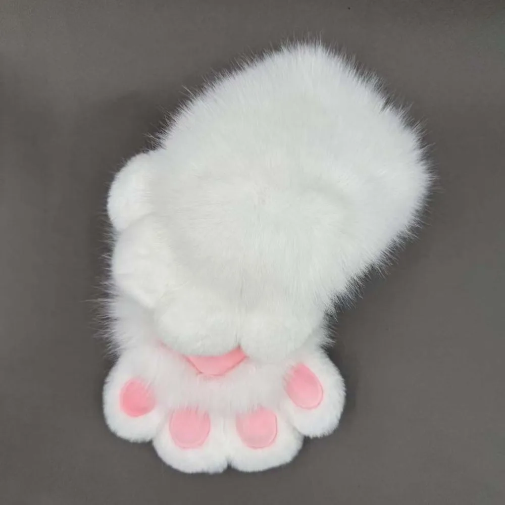 

Kawaii Cartoon Cosplay Costume Gloves Squeaky Kig Furry Plush Cat Paw Gloves Warm Fursuit Kigurumi Cosplay Props Club