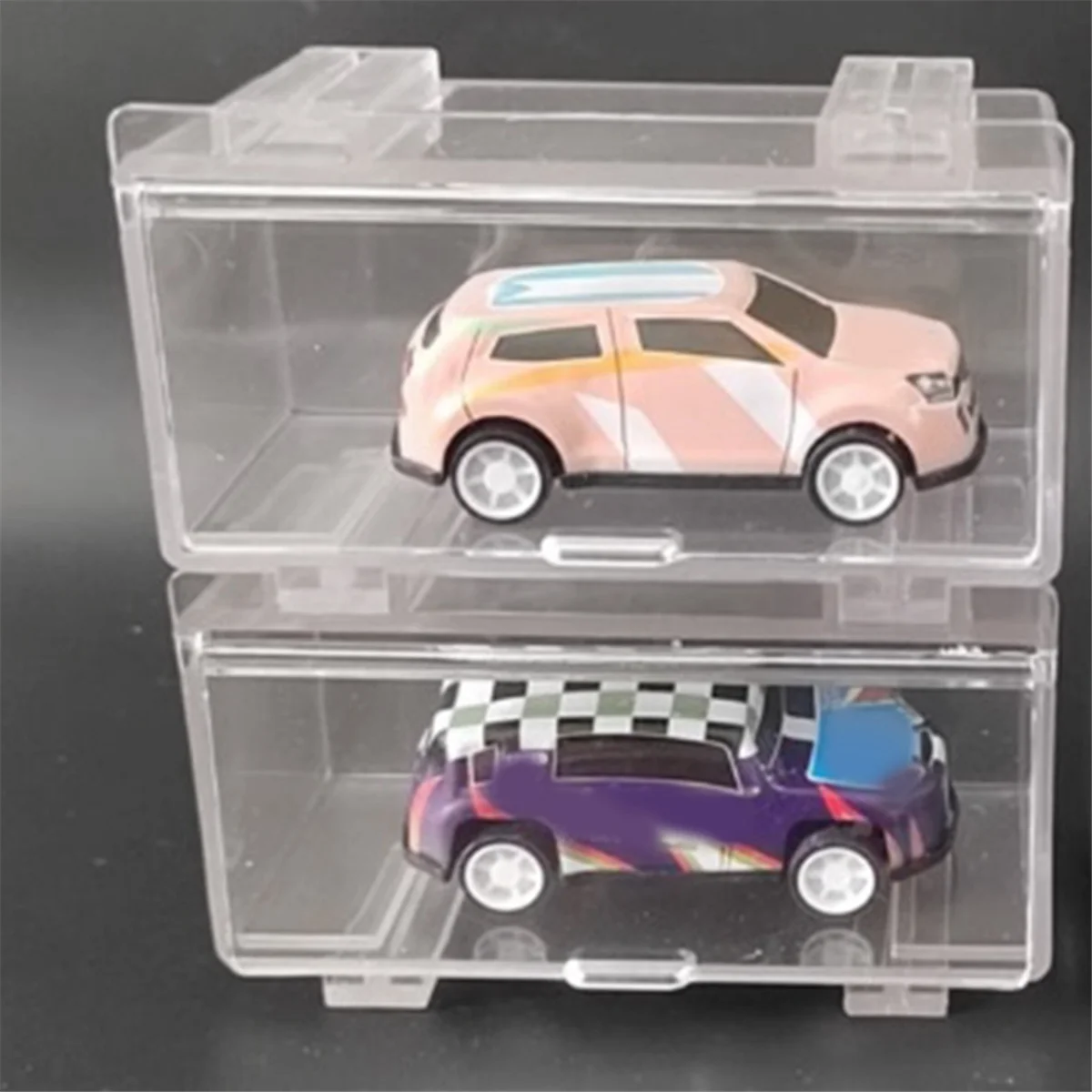 10 قطعة علبة عرض أكريليك شفافة لقالب السيارة ، عجلات عرض نموذج السيارة مقياس عجلة عرض القضية ساخنة
