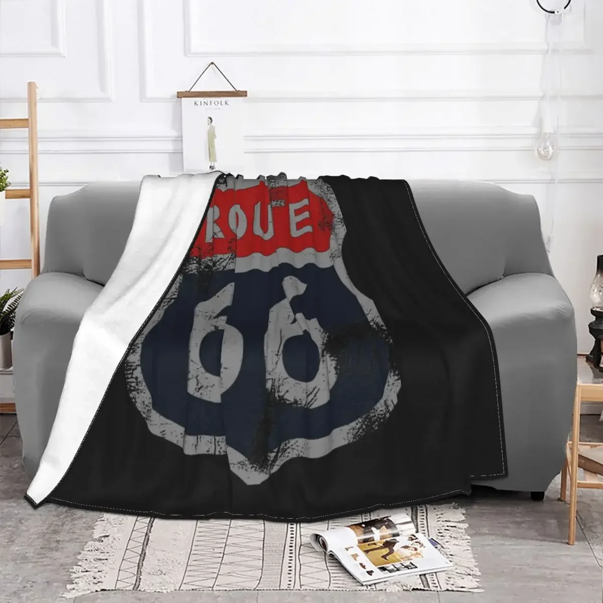 Route 66 Mother Road Mijn versie Dekens Fleece Ultrazachte dekens voor slaapkamer Slaapbank Sprei voor woonkamer/slaapkamer