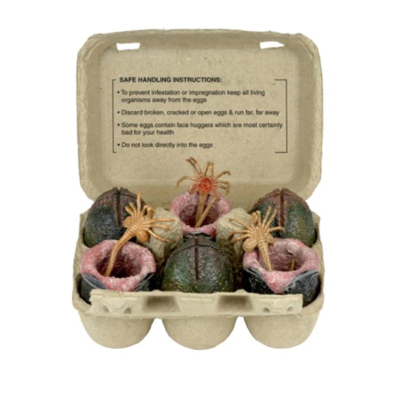 NECA Toys Aliens - 40e jubileumdoos met Alien-eieren, 6-pack accessoireset, model