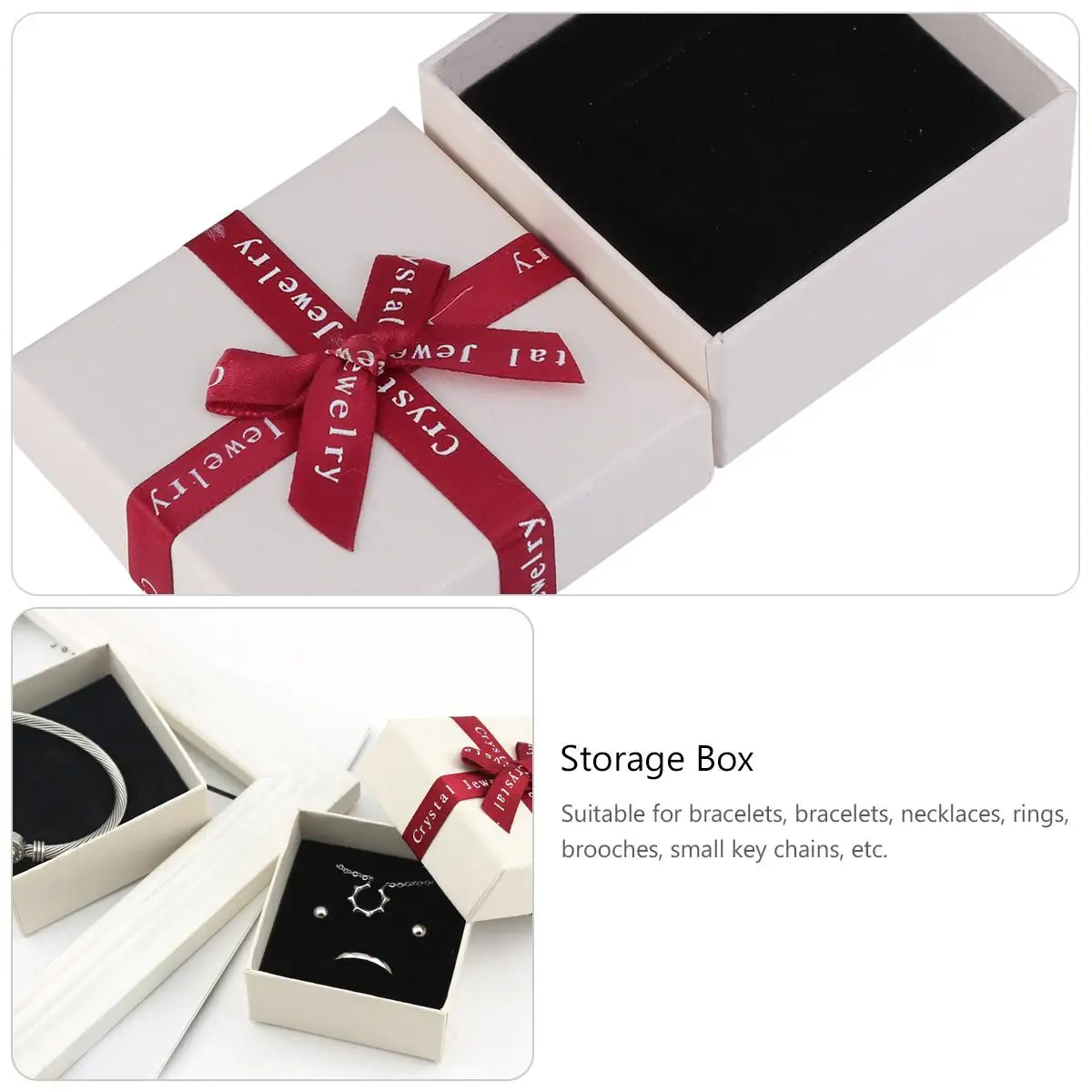 

delicate jewelry box jewelry case small gift box cotton filled jewelry box