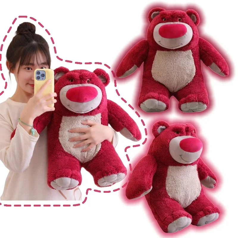 

Lovely Lotso Red Bear Plush Toy Stuffed Strawberry Bear Plushies Soft Cuddly Doll Throw Pillow Room Decor Sofa Bed Gifts Girl