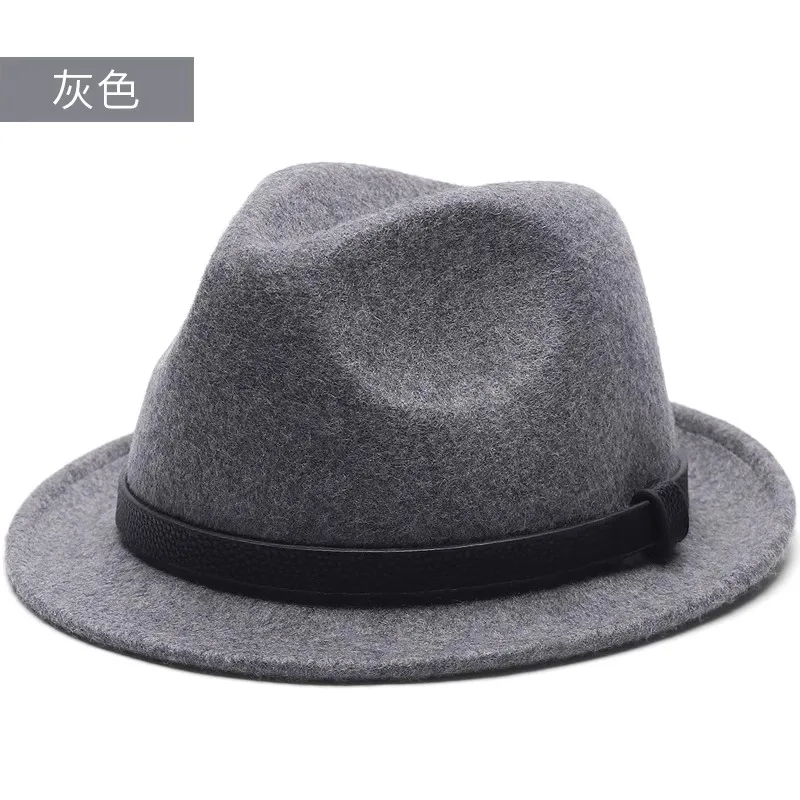 Classic Manhattan Fedora Hat Felt Trilby Short Brim Bowler Hat for Mens Womens  Wool Jazz Hat With 55-59cm