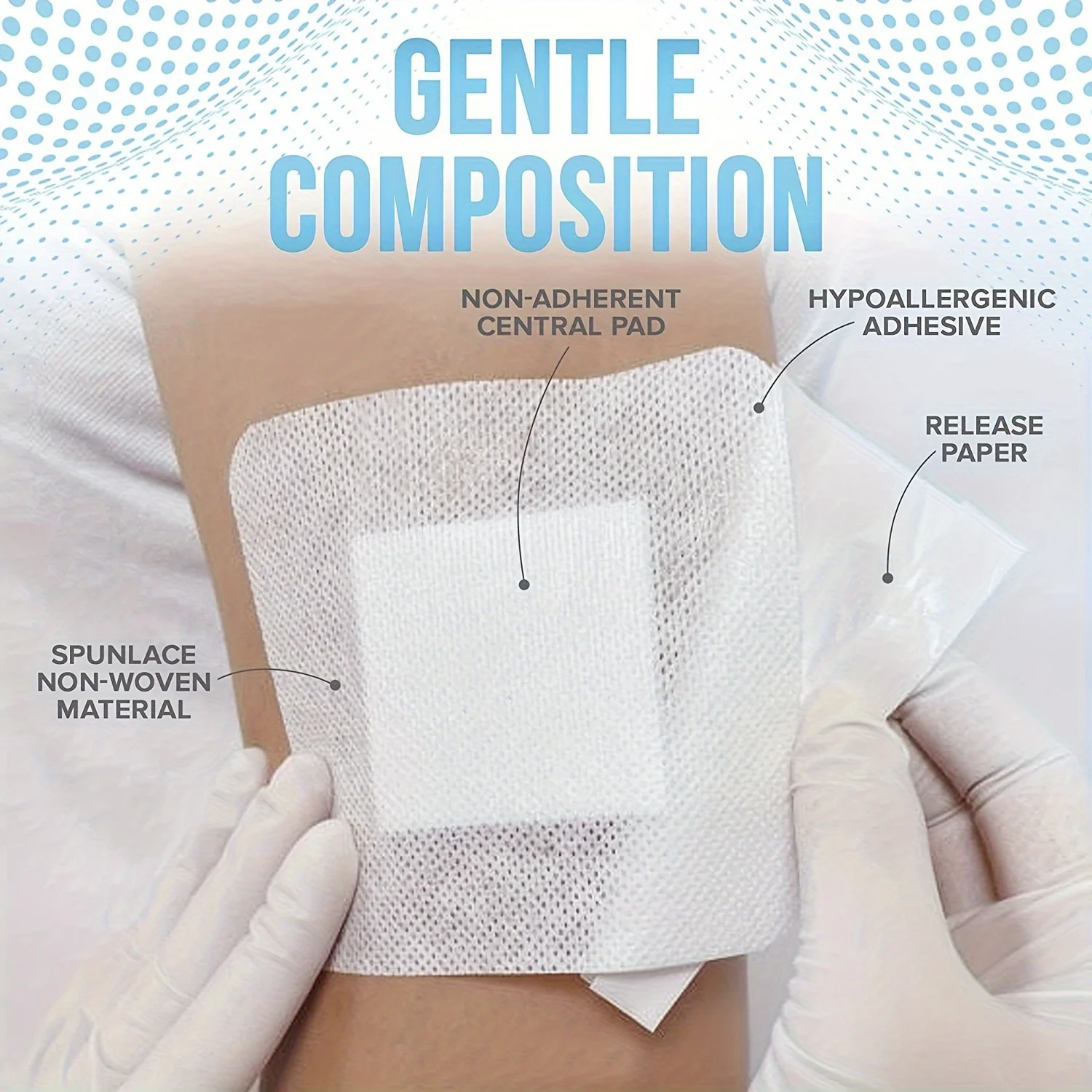 50 stücke Große Größe Hypoallergen Vlies Medizinische Klebstoff Wunde Dressing Pflaster Verband Große Wunde Erste Hilfe 6*7 cm