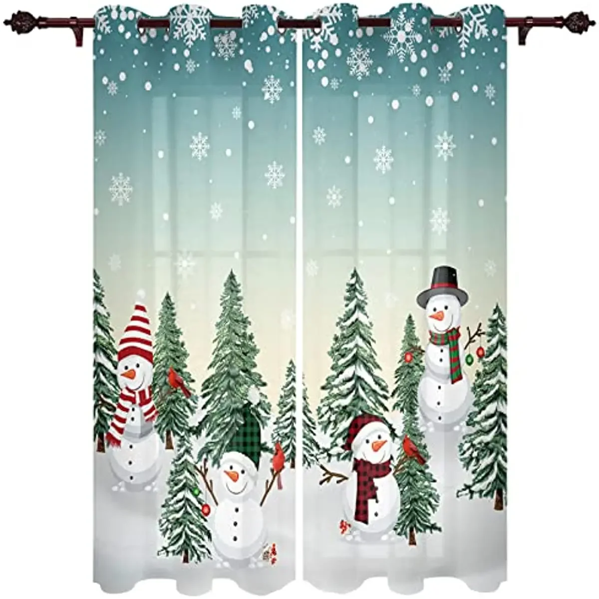 Santa Claus Christmas Decoration Christmas Blackout Curtains 3D Print Window Curtain Bedroom Living Room Decor Window Treatments