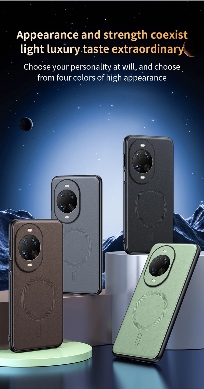 Für Huawei Nova 14 Ultra Hülle Magnetische Leder-Schutzhülle Hochwertige Anti-Fingerabdruck Rutschfeste PC+TPU – Detail 7
