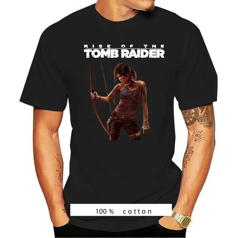 Kaus Pria Lucu Kaus Putih Kaus Hitam Kaus Wanita Rise Of The Tomb Raider Lara Croft Kaus Grafis Hitam