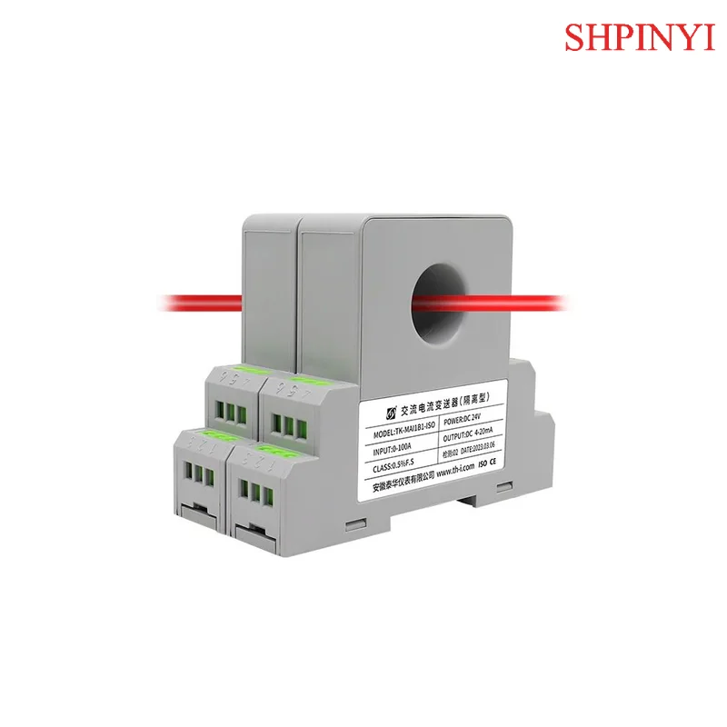 22mm Perforated DC Hall Perforated AC Current Transmitter 4-20mA 0-10V RS485 Hall AC Current Transmitter Signal Isolator 0-500A