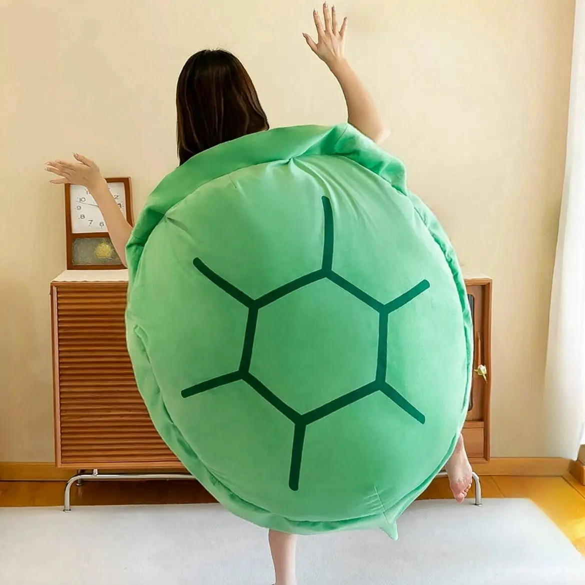Wearable Turtle Shell Pillow, Giant Tortoise Shell Plush, Funny Cosplay Costume, Soft Stuffed Throw Pillow, Halloween Party,