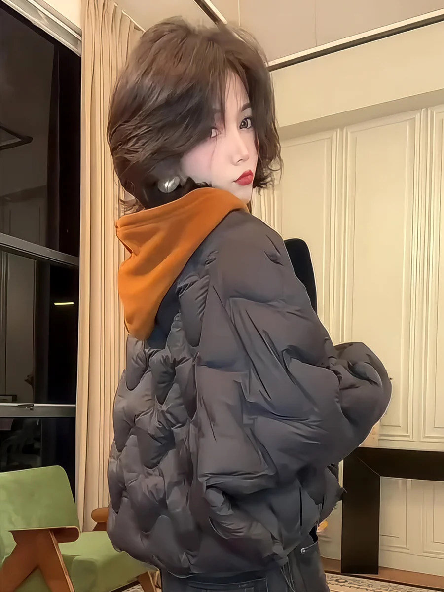 Or Bla Du down Jaet Ropa de abrigo cálida y holgada para mujer Casual Sle Invierno Nueva llegada Tamaño pequeño Ci Ocio Thiened Z...