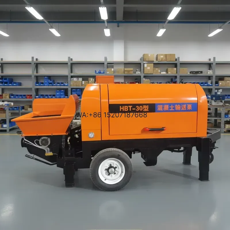Wmwmnu Mini Portable Truck Mounted Concrete Pump Mobile Stationary Trailer Cement Mixer for Construction Site Sale