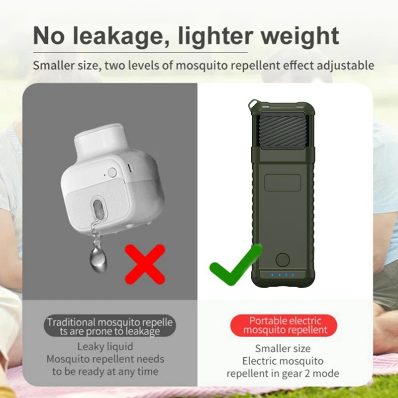 1 PCS Portable Mosquito Repellent Heating Mosquito Repellent Fumigator Rechargeable Mosquito Repellent Exterminator