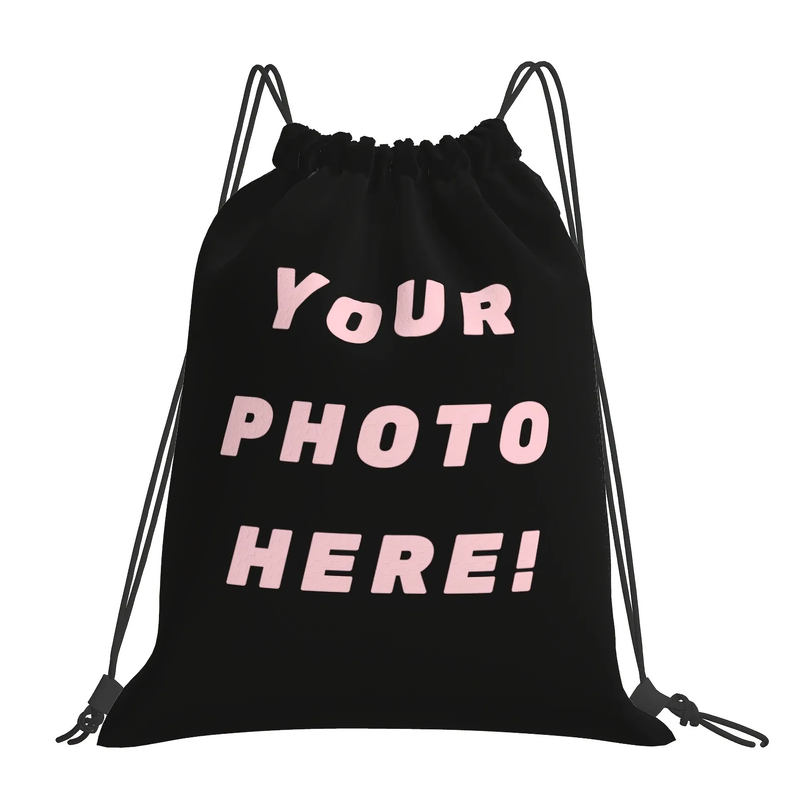 1pc Custom Picture Leisure Drawstring Bag Backpack Outdoor Storage Bags Travel Utility Pocket Durable Pouch Christmas Gift