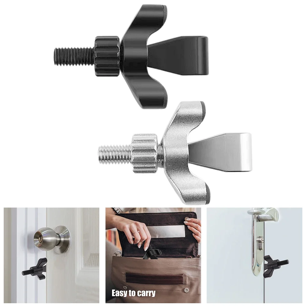 Door Stopper Door Lock Hotel Portable Zinc Alloy Anti Lock Anti-theft Lock Buckle Lock Door Hardware Door Opener