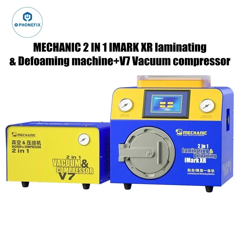 MECHANIC IMark XR OCA Laminating Machine V7 Vacuum Compressor Intelligent Defoaming for 10Inch Flat Curved Screen Pressure Tool