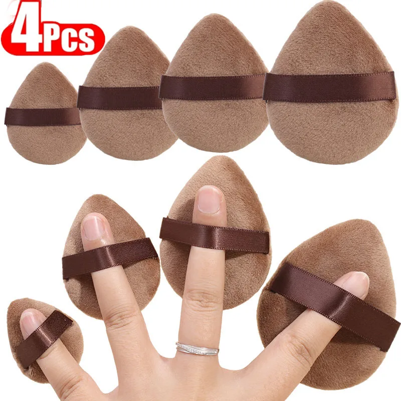 Washable Velvet Powder Puff Soft Triangle Dual Use Makeup Sponge for Face Eye Contouring Cosmetic Puffs Make Up Accessories Tool