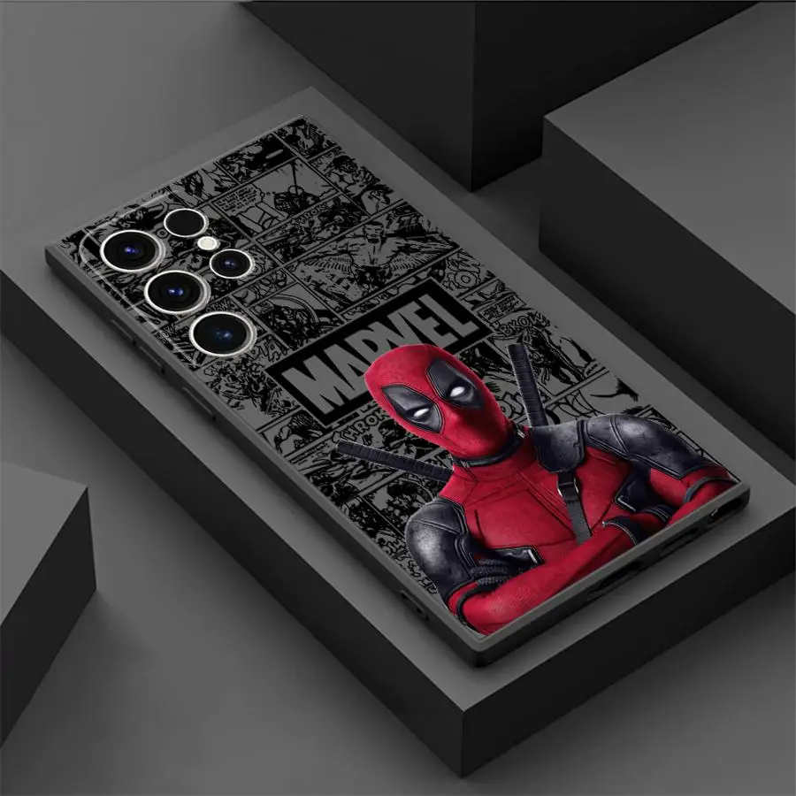 マーベルデッドプールクール電話ケースサムスン S21 S23 S22 S24 S25 プラス S21 S22 S23 S24 S25 ウルトラ S21 S23 S20 FE マット